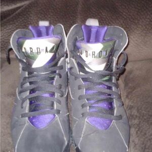 Gray and Purple Sneakers